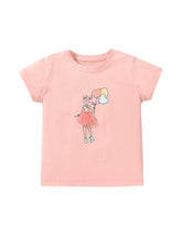 Girls Lady Print T-Shirt In European And American Style For Summer