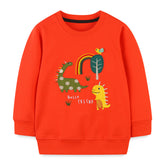 Baby Boy Dinosaur Embroidered Pattern O-Neck Pullover Hoodie