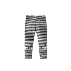 Autumn Arrival Baby Kids Girls Cartoon and Striped Pattern Casual Pants