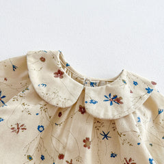 Flower Graphic Long Sleeve Soft Cotton Comfy Onesies