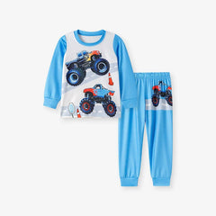 Big Wheels Monster Truck Pajama Set – Long Sleeve Top and Pants for Kids