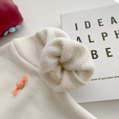 Baby Girl 3D Candy Patch Pattern Long Sleeves O-Neck Sweet Hoodies