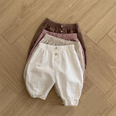 Summer Hot Selling Baby Unisex Thin Soft Cotton Solid Color Fashion Pants