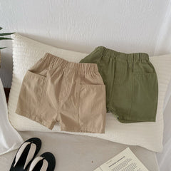 Summer Arrival Boys Versatile Casual Solid Color Utility Shorts