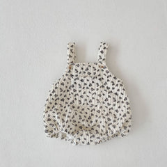 Baby Print Pattern Vintage Style Cute Strap Onesies