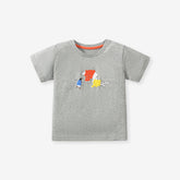 Kids Polar Animals Cartoon Print T-Shirt In European And American Style For Summer