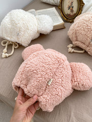 Winter Infant Baby Boys And Girls Solid Fluffy Thermal Hats