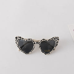 Leopard Print Pattern Heart Shape Fashion Sunglasses