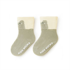 Spring Baby Breathable Animals Cartoon Color Patchwork Socks