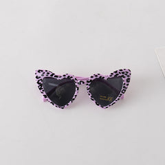 Leopard Print Pattern Heart Shape Fashion Sunglasses