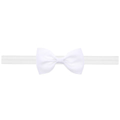 Newborn Baby Small Size Bow Patched Pattern Solid Color Elastic Headband