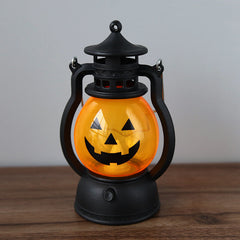Halloween 4 pieces set Vintage Hanging Oil Lamp Electronic Candle Pumpkin Light