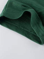 Boys Solid Color Green Soft Casual Style Shorts