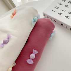 Baby Girl 3D Candy Patch Pattern Long Sleeves O-Neck Sweet Hoodies