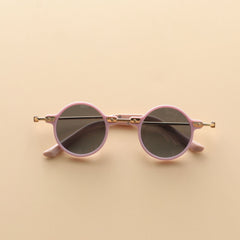 Kids Small Frame Design Vintage Style Metal Sunglasses