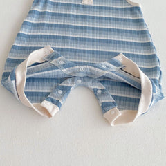 Summer Arrival Baby Unisex Casual Striped Sleeveless Rompers