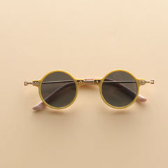 Kids Small Frame Design Vintage Style Metal Sunglasses