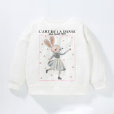 Baby Girl Rabbit Graphic Long Sleeve Cotton Hoodies