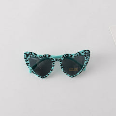 Leopard Print Pattern Heart Shape Fashion Sunglasses