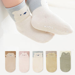 Spring Baby Breathable Animals Cartoon Color Patchwork Socks