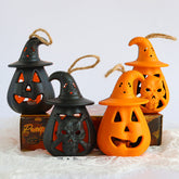 Halloween 4 pieces Set Handheld Horror Decorative Skull Candle Light