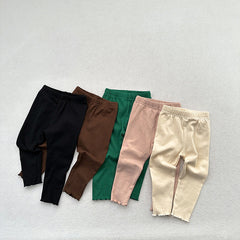 Children's Solid Color Leggings Girls Kindergarten Trousers