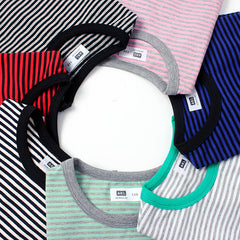 Baby Striped Pattern Crewneck Short Sleeve Cotton T-Shirt