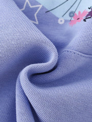 Baby Fashion Cartoon Print Pattern Casual Cotton Hoodie