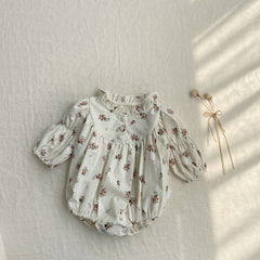 Infant Baby Sisters Clothing Romper or Dress In Autumn Outfit Wearing