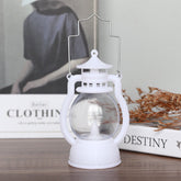 Halloween 4 pieces set Vintage Hanging Oil Lamp Electronic Candle Pumpkin Light