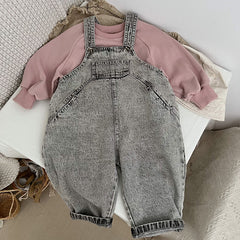 Baby Solid Color Long Sleeve Pullover Crewneck Hoodies