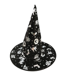 Halloween Bronzed Witch Hats Masquerade Dress Up Decoration