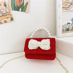 Stylish And Versatile Carry-On Girls Portable Red Crossbody Handbag