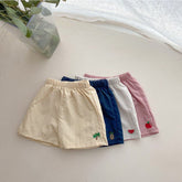 Baby Fruit Embroidered Pattern Summer Beach Comfy Shorts