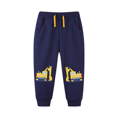 Autumn Embroidered Pattern Casual Trousers