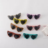 Leopard Print Pattern Heart Shape Fashion Sunglasses