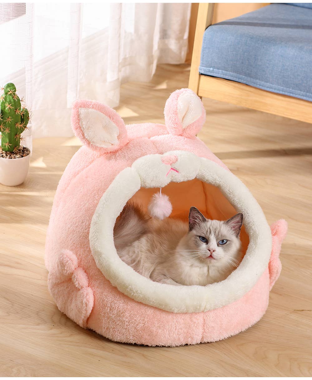 Cute Rabbit Cat Pet Cave House