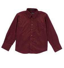 Ferrecci Boys Cotton Blend Burgundy Dress Shirt