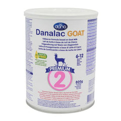 Danalac Goat Milk Follow-On Formula 800g Stage 2 Baby Milk Powder for Infants and Toddlers Age 6-12 Months (Pack of 6)