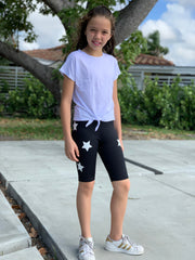 Stars White Black Shorts