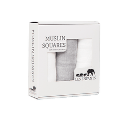 Muslin Squares Grey / White