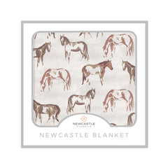 Wild Horses Bamboo Newcastle Blanket