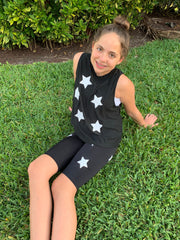 Stars White Black Shorts