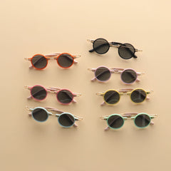 Kids Small Frame Design Vintage Style Metal Sunglasses