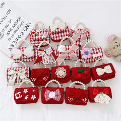 Stylish And Versatile Carry-On Girls Portable Red Crossbody Handbag