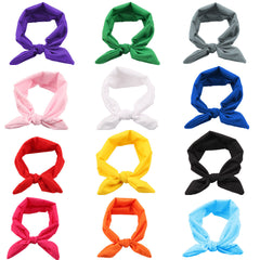 Newborn Baby Solid Color Bunny Ear Shape Elastic Headband