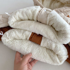 Winter Infant Baby Teddy Paws Pattern Long Sleeves Coat With Thick Pants Cute Sets