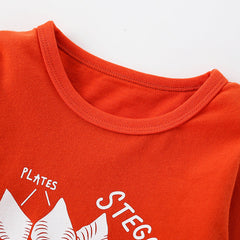 Baby Boy Cartoon Dinosaur Pattern Long Sleeve Cool Shirt