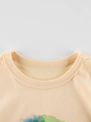 Boys Cartoon Colorful Lion Pattern T-Shirt In European And American Style