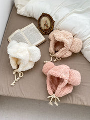 Winter Infant Baby Boys And Girls Solid Fluffy Thermal Hats